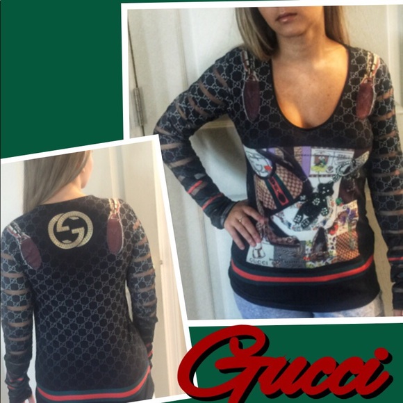 Gucci Tops - Authentic Gucci embellished long sleeve top